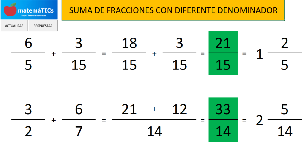 Suma De Fracciones Simplificadas